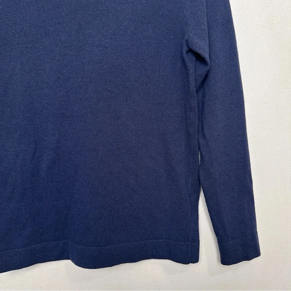 J.crew Womens Xsmall Crew Neck Navy Wool Teddie Sweater